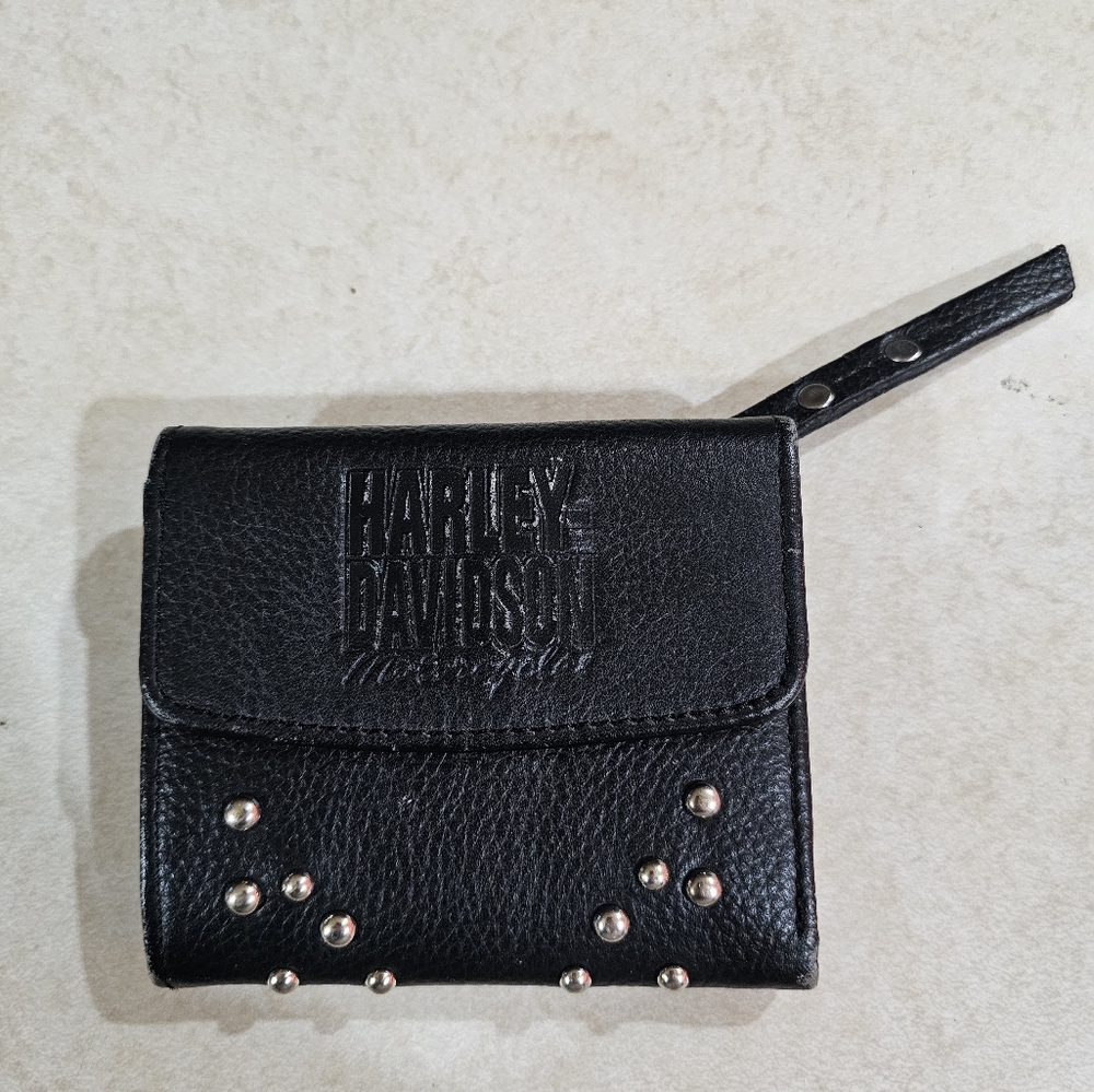 Harley-Davidson Black Studded Wallet